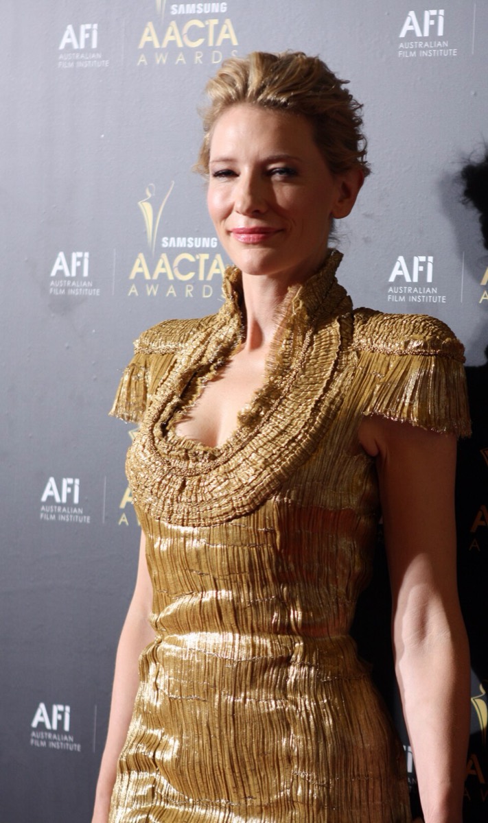 Cate Blanchett: Gold fringe dress