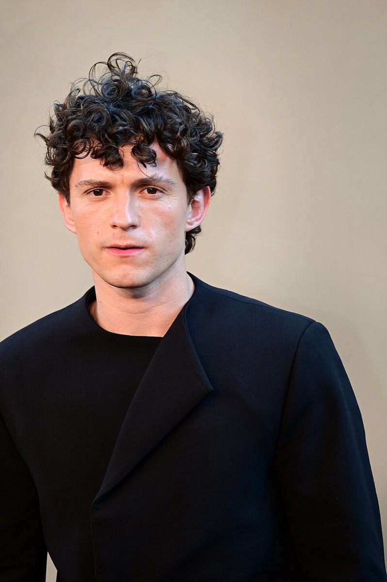 Tom Holland: Black wrap jacket